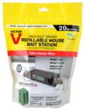 REFILLABLE MOUSE BAIT STATION, PRE-LOADED