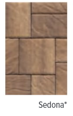 BRISTOL STONE 3 TEXTURED TOP SEDONA 16"X24" WITH COLOR TECH