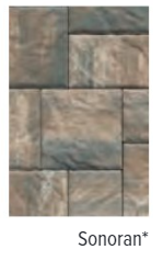 BRISTOL STONE 3 TEXTURED TOP SONORAN 16"X24" WITH COLOR TECH