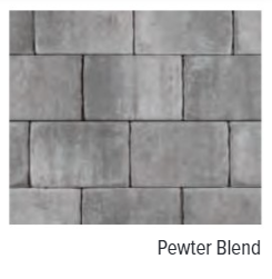 BULLNOSE PEWTER BLEND 6" W X 2-3/8" H X 12" L - USED AS CAPPING FOR A WALL,