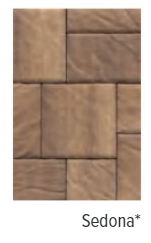 BRISTOL STONE 2 TEXTURED TOP SEDONA 12"X16", 16"X16", 16"X20"