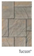 BRISTOL STONE 3 SMOOTH TOP TUSCON 16"X24" WITH COLOR TECH