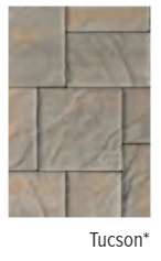 BRISTOL STONE 3 TEXTURED TOP TUSCON 16"X24" WITH COLOR TECH