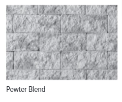 TUDOR WALL 3" SINGLE SIDED PEWTER BLEND - 5 MIXED SIZES