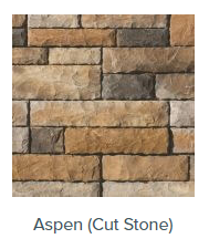 CAST STONE WALL DOUBLE SIDED FULL FACE ASPEN