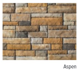 CAST STONE WALL DOUBLE SIDED RANDOM FACE A&B PALLET ASPEN