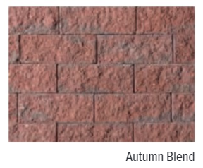 DOUBLE SIDED 4" X 18" RETAINING WALL CAP - AUTUMN BLEND