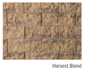 DOUBLE SIDED 4" X 18" RETAINING WALL CAP - HARVEST BLEND