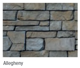 CAST STONE CUT STONE CORNER SINGLE SIDED RANDOM FACE ALLEGHENY