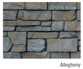 CAST STONE SINGLE SIDED LEDGESTONE ALLEGHENY