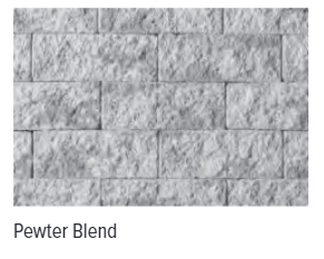 TUDOR WALL 6" SINGLE SIDED PEWTER BLEND - 5 MIXED SIZES