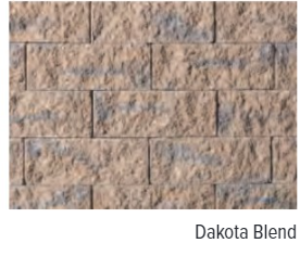 TERRACE WALL 3" RECTANGULAR CAP DAKOTA BLEND