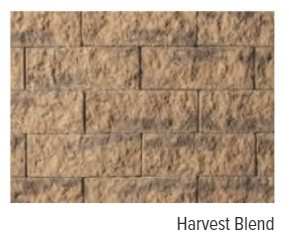 TERRACE WALL 3" RECTANGULAR CAP HARVEST BLEND