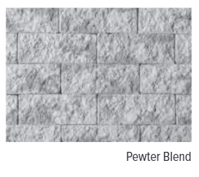 TERRACE WALL 3" RECTANGULAR CAP PEWTER BLEND